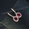 Bông tai đá Garnet Rhodolite thiên nhiên - MS: GARER032 - anh 4