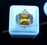 Nhẫn đá Citrine thiên nhiên - MS: CITRW057