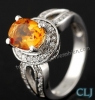 Nhẫn đá Citrine thiên nhiên - MS: CITRW029 - anh 1