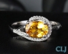 Nhẫn đá Citrine thiên nhiên - MS: CITRW036 - anh 1