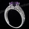 Nhẫn đá Amethyst thiên nhiên - MS: AMRW090 - anh 3