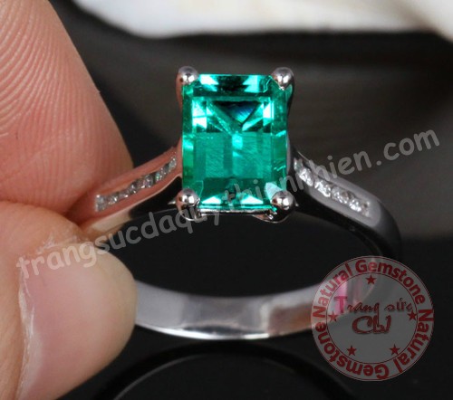 Nhẫn đá Hydrothermal Emerald - MS: EMRW011 Nhẫn đá Hydrothermal Emerald - MS: EMRW011