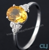 Nhẫn đá Citrine thiên nhiên - MS: CITRW030 - anh 1