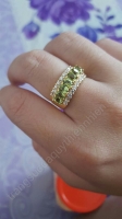 Nhẫn đá Peridot thiên nhiên - MS: PeRW010