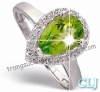 Nhẫn đá Peridot thiên nhiên - MS: PeRW018 - anh 1