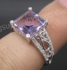 Nhẫn đá Amethyst thiên nhiên - MS: AMRW089 - anh 2