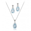 Bộ trang sức đá Aquamarine thiên nhiên - MS: AQSET001 - anh 1