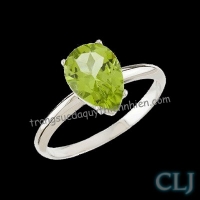 Nhẫn đá Peridot thiên nhiên - MS: PeRW014