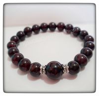 CHUỖI ĐÁ GARNET THIÊN NHIÊN + CHARM BẠC CAO CẤP - MS: GEP048