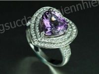 Nhẫn đá Amethyst thiên nhiên - MS: AMRW095