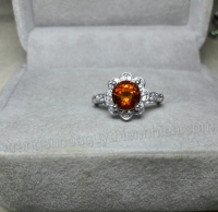 Nhẫn đá Citrine thiên nhiên - MS: CITRW058