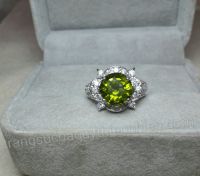 Nhẫn đá Peridot thiên nhiên - MS: XTPERW015