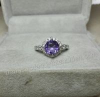 Nhẫn đá Amethyst thiên nhiên - MS : XTAMRW006