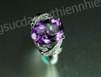 Nhẫn đá Amethyst thiên nhiên - MS: AMRW092