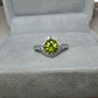 Nhẫn đá Peridot thiên nhiên - MS: XTPERW014