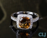 Nhẫn đá Citrine thiên nhiên - MS: CITRW032