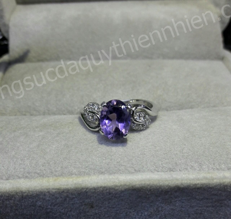 Nhẫn đá Amethyst thiên nhiên - MS : XTAMRW001 Nhẫn đá Amethyst thiên nhiên - MS : XTAMRW001