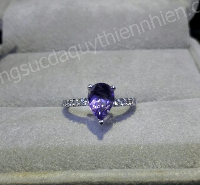 Nhẫn đá Amethyst thiên nhiên - MS : XTAMRW002 Nhẫn đá Amethyst thiên nhiên - MS : XTAMRW002