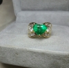 [Hàng đặt] Nhẫn đá Emerald Ngọc lục bảo thiên nhiên - MS:XTEMRW006 - anh 2