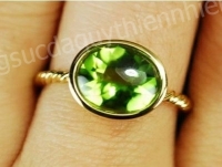 Nhẫn đá Peridot thiên nhiên - MS: PeRW012