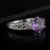 Nhẫn đá Amethyst thiên nhiên - MS: AMRW090 - anh 2