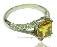 Nhẫn đá Citrine thiên nhiên - MS: CITRW003