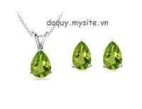 Bộ trang sức đá Peridot thiên nhiên - MS: PESET006