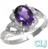 Nhẫn đá Amethyst thiên nhiên - MS: AMRW012 - anh 1