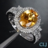 Nhẫn đá Citrine thiên nhiên - MS: CITRW034 - anh 1