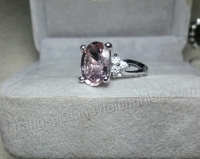 Nhẫn đá Tourmaline thiên nhiên màu hồng phấn - MS:XTTURW010