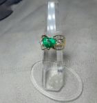 [Hàng đặt] Nhẫn đá Emerald Ngọc lục bảo thiên nhiên - MS:XTEMRW006