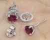 Bông tai đá Garnet Rhodolite thiên nhiên - MS: GARER025 - anh 2 Bông tai đá Garnet Rhodolite thiên nhiên - MS: GARER025 - anh 2