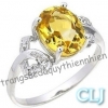 Nhẫn đá Citrine thiên nhiên - MS: CITRW024 - anh 1