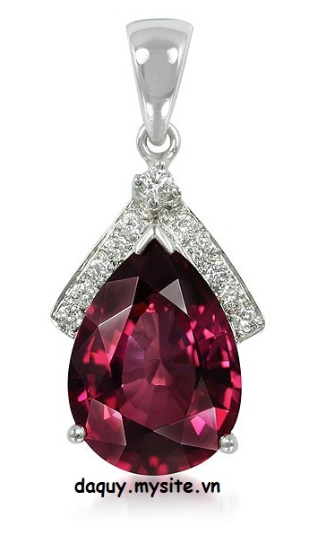 Mặt dây chuyền đá Garnet Rhodolite thiên nhiên - MS: TOURPE002 Mặt dây chuyền đá Garnet Rhodolite thiên nhiên - MS: TOURPE002