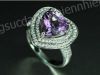 Nhẫn đá Amethyst thiên nhiên - MS: AMRW095 - anh 1