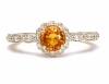 Nhẫn đá Sapphire vàng cam thiên nhiên - MS: SARW100 - anh 1