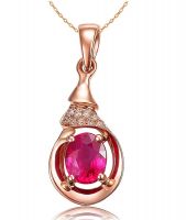 Mặt dây chuyền đá Ruby thiên nhiên - MS: RUPE063