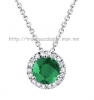 Mặt dây chuyền đá Chalcedony thiên nhiên màu Emerald - MS: CHAPE003 - anh 1