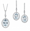 Bộ trang sức đá Aquamarine thiên nhiên - MS: AQSET004 - anh 1