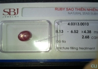 Đá Ruby sao thiên nhiên - MS : STRU001