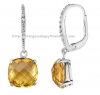 Bông tai đá Citrine thiên nhiên - MS: CIER020 - anh 1