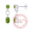 Bông tai đá Peridot thiên nhiên - MS: GEPEER018 - anh 1