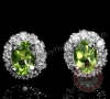Bông tai đá Peridot thiên nhiên - MS: GEPEER025 - anh 1