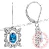 Bông tai đá Topaz thiên nhiên - MS: BTOER015 - anh 1