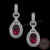 Bông tai đá Garnet Rhodolite thiên nhiên - MS: GARER027 - anh 1