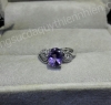 Nhẫn đá Amethyst thiên nhiên - MS : XTAMRW001 - anh 1