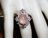 Nhẫn đá Rose Quartz (Thạch anh hồng) thiên nhiên - MS: RQRW004