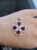 Mặt dây chuyền đá Garnet Rhodolite thiên nhiên - MS: TOURPE020 - anh 1