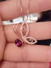 Mặt dây chuyền đá Garnet Rhodolite thiên nhiên - MS: TOURPE021 - anh 1