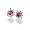 Bông tai đá Garnet Rhodolite thiên nhiên - MS: GARER023 - anh 1